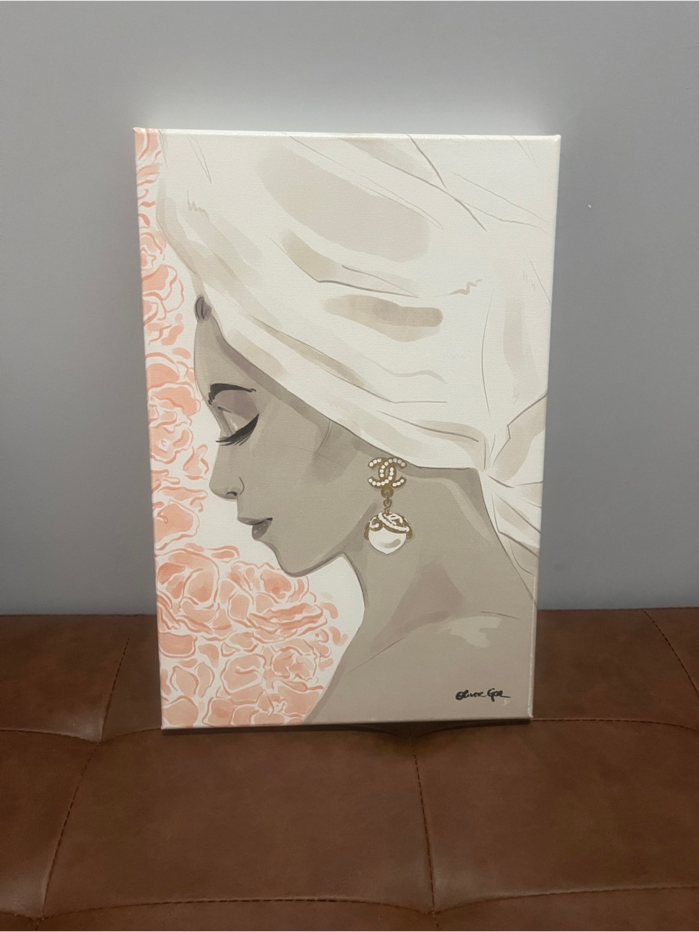 Bathroom wall art lady